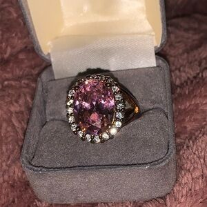 Vintage Camrose & Kross Sterling Silver 925 Jackie Kennedy Kunzite Ring